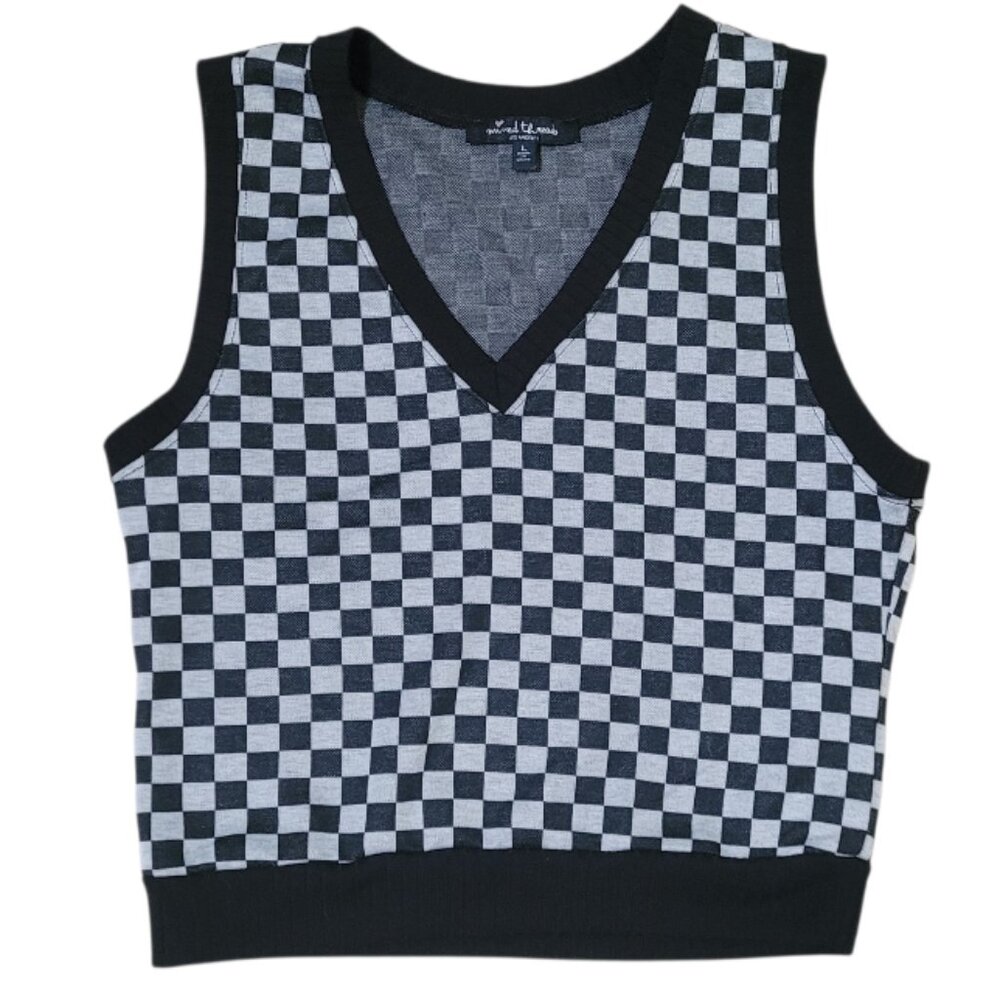 Mixed threads Los Angeles checkered vest Junior- L